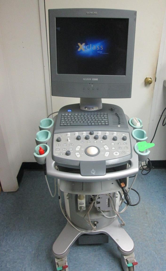 Siemens Acuson X300 Diagnostic Ultrasound System w/ 2 Probes  June 2008