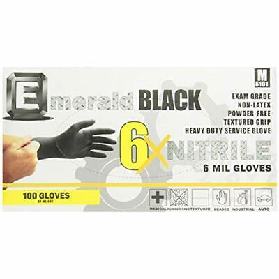 6X Black Nitrile Medical Grade Gloves Box Medium Home Improvement