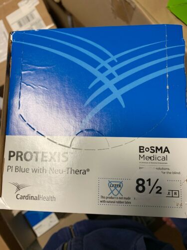 Protexis Latex PI Blue with Neu-Thera Surgical Gloves , Size 8.5 , Box of 50
