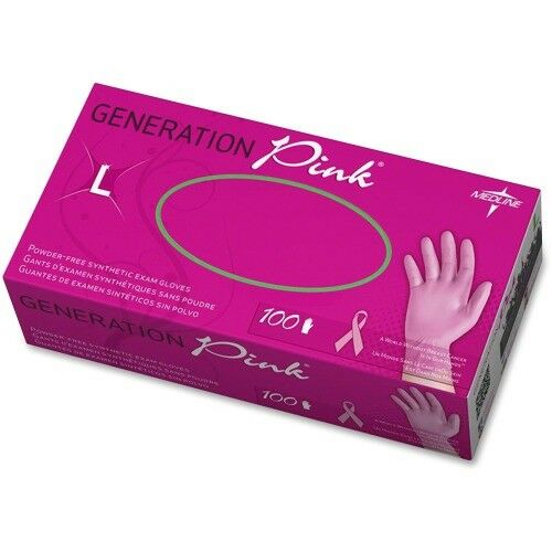 Disposable Gloves Medline PINK 6076 Generation 3G Synthetic Exam Gloves Latex