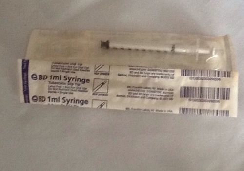 BD 1ml Slip Tip Syringe without Needle-ref 309659-lot of 100