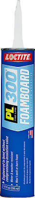 Loctite PL 300 Foamboard Adhesive, 10 oz, Paper Cartridge, Blue, Mild Acrylic,