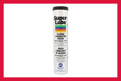 Super Lube 92150 Silicone Lubricating Grease with PTFE, 14.1 oz Cartridge, Trans