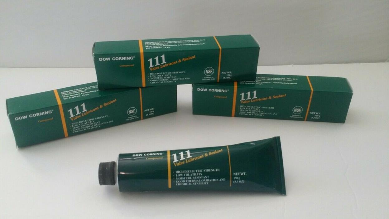 Dow Corning 111 Valve Lubricant and Sealant 5.3oz ( 150g ) . Lot of 3 NEW Tubes