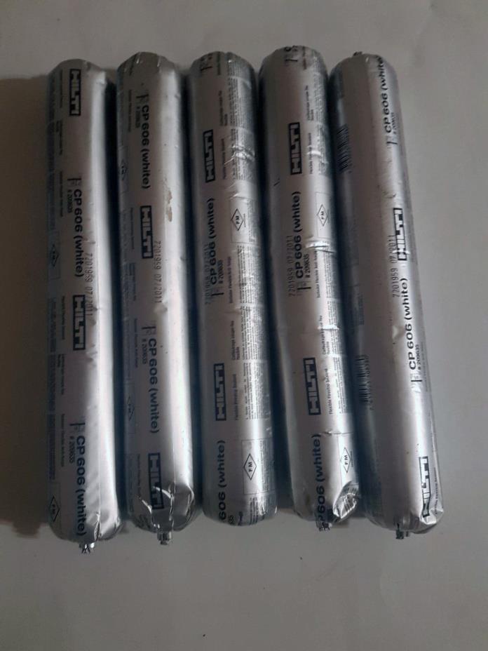 Hilti CP606 White Firestopping 19.6oz Sausage Tubes Lot of 5 (past expiry date)