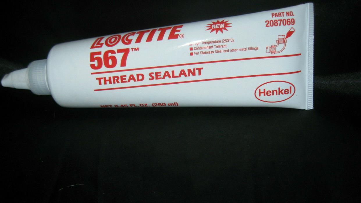 Loctite 567 Thread Sealant Pipe Thread Sealant , 250mL,8.45 fl.oz Tube Off White