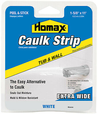 HOMAX PRODUCTS/PPG 11-Ft. White Wide Tub & Wall Caulkstrip 34040