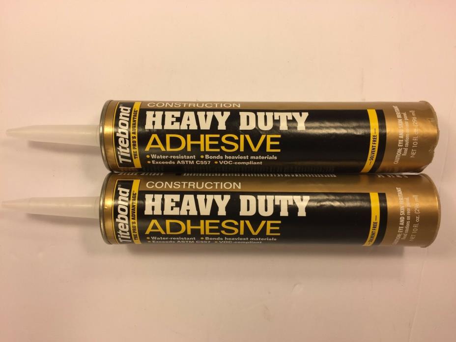 Adhesive- Titebond Heavy Duty 2 of 10 Oz- Resists Water- Bonds Common Materials