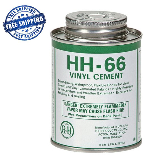 Cement Glue Industrial Strength Vinyl Plus Brush 8 Ounce Clear RH Adhesives
