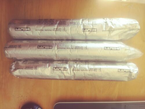 3 pack of 19.6 oz tubes - HILTI FS sealant CP 606 19.6oz foil white Exp Sep 2020