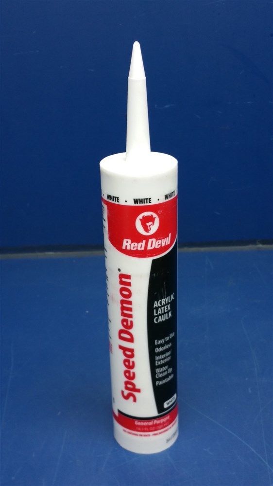 (24 Tubes) Red Speed Demon Caulk Acrylic Latex WHITE (10 oz. ea)