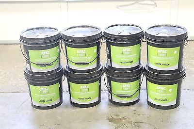 Lot of (8) APAC-610 Pressure sensitive Flooring Adhesive 4 GALLON BUCKET