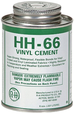 Industrial Strength Vinyl Cement Glue With Brush Flexible Bonds Waterproof 8 Oz