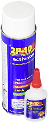 FastCap 2P-10 Super Glue Adhesive 2.25 Ounce Thick and 12 Ounce Activator Combo