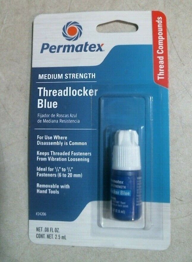 Permatex 24206 Medium Strength Threadlocker Blue .08 Fl. Oz. FREE SHIPPING
