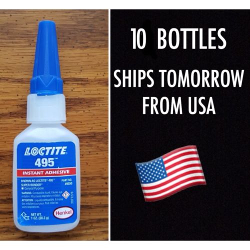 10 1 oz. Loctite Super Bonder 495 49550 Ships TOMORROW from USA Instant Adhesive