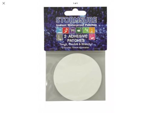 Stormsure Adhesive Waterproof Round  Patches Pack of 2 X 75mm