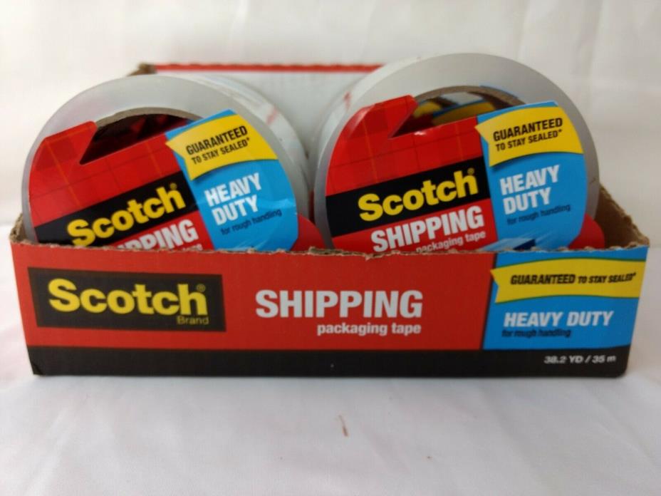 Scotch 3850S-RD-SR Heavy Duty Ship/Pack Tape w/Dispenser, 1.88