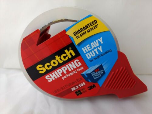 Scotch 3850S-RD-SR Heavy Duty Shipping Packaging Tape w/Dispenser, 1.88