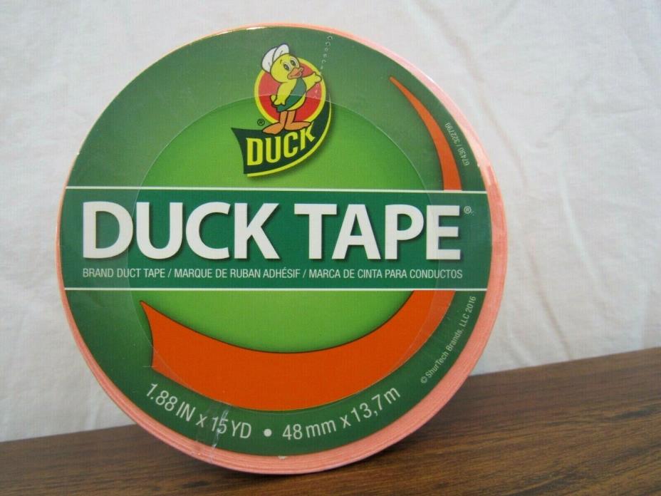 Duck Brand Color Duct Tape Neon Orange 1.88 Inches x 15 Yards  Single Roll