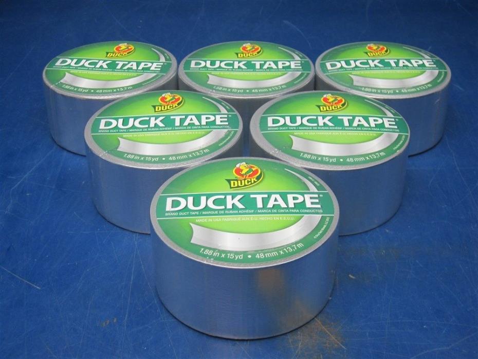 Lot of 12 - Rolls Duck Tape Brand SILVER COIN CHROME 1.88