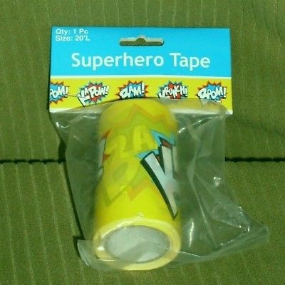 Superhero Boom! Kruch! Bam! KaPow! Adhesive Tape New Sealed
