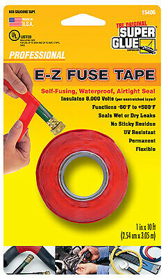 SUPER GLUE CORP/PACER TECH Silicone Tape, Red, 1-In. x 10-Ft. 15406-12