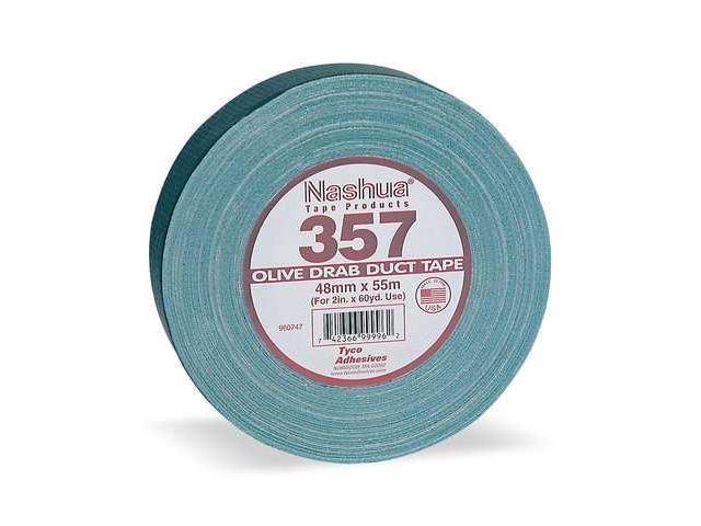 NASHUA 357 Duct Tape, 48mm x 55m, 13 mil, Olive Drab - Free Shipping over $50!