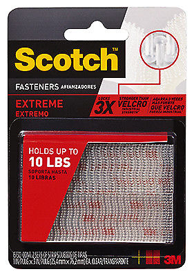 Extreme Fasteners Recloseable  Strip, Clear,  1 X 3