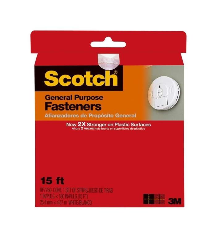 Scotch 3M 83307 General Purpose Fasteners, 15', 2X Stronger, FREE SHIPPING