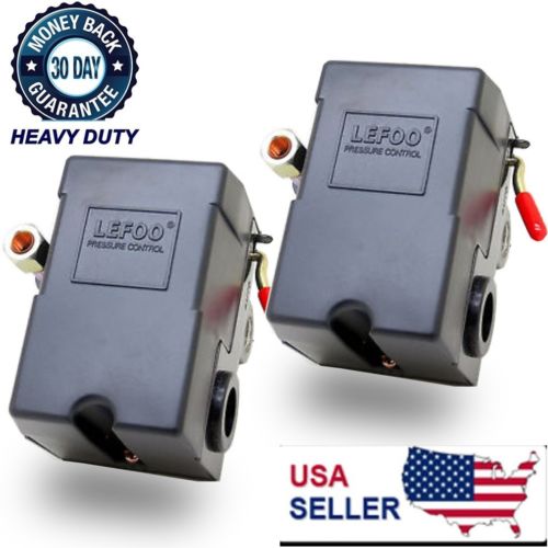 2X Pressure Switch for Air Compressor 95-125psi 1 PORT 26A /unloader LEFOO AS