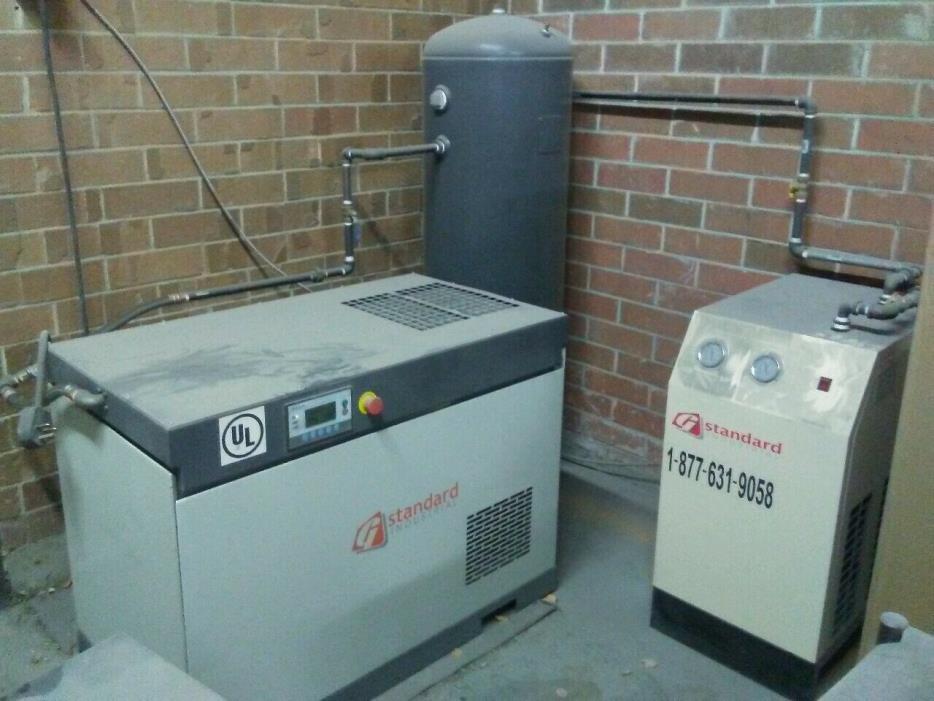 Used US Industrial10hp Rotary Compressor/Air Drier and 80 Gallon Storage Tank