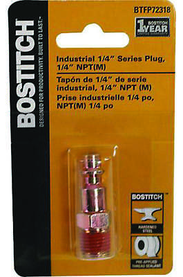 Bostitch BTFP72318 Hose Plug, 1/4 in MNPT, Steel, Plated