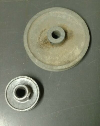 2 DIE CAST 1 GROOVE PULLEY WHEELS