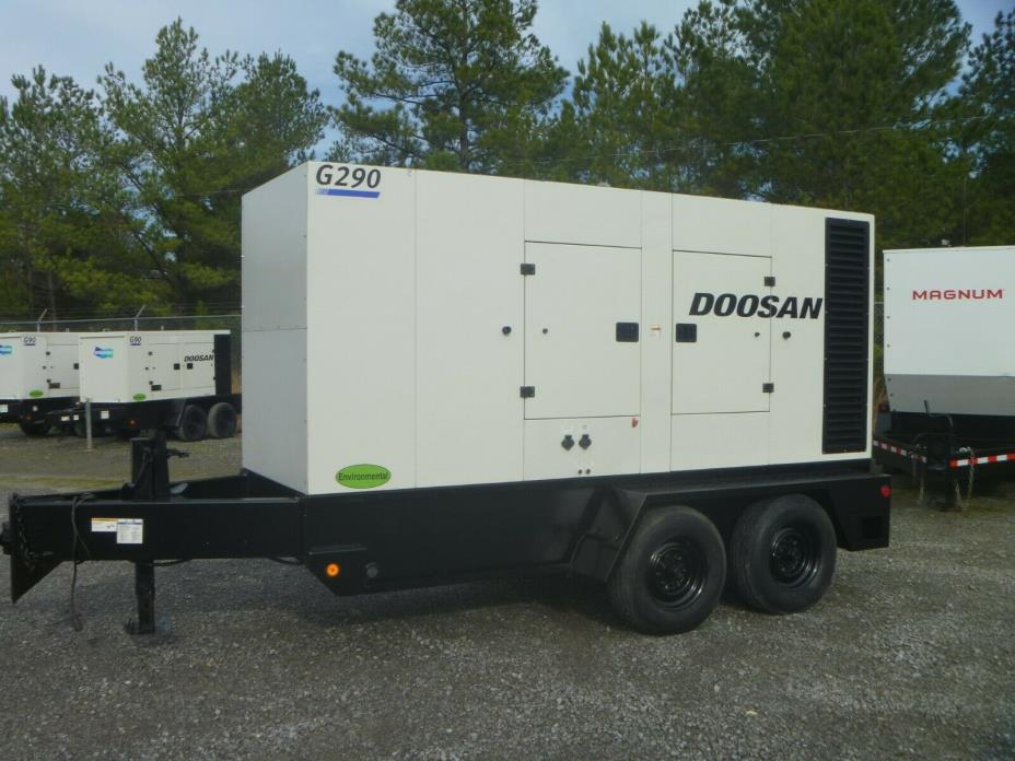 2012 Doosan / IR Generator Deere Diesel 232KW 1 & 3 Phase Trailer