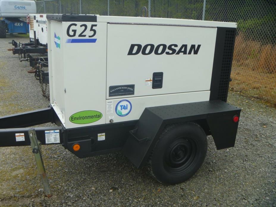 2013 Doosan / IR Generator Tier4i Mitsubishi Diesel 20KW 1 & 3 Phase Trailer
