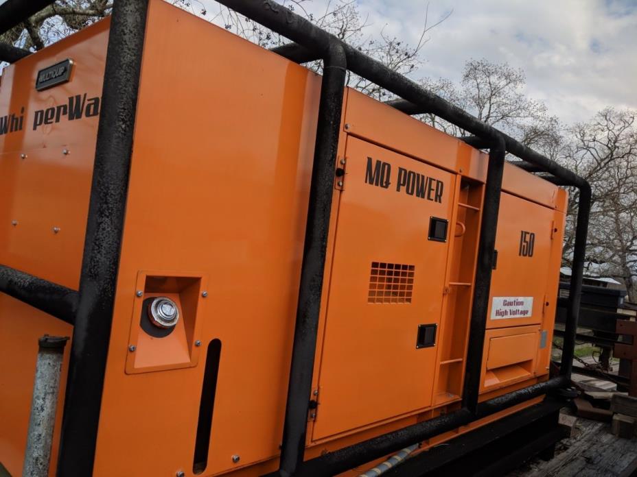 MQ power Corp whisperwatt 150kva AC Industrial Generator Will run several houses