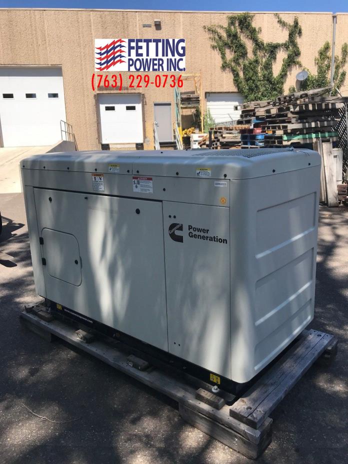New 25kW Cummins Natural Gas Stationary Standby Generator C25-N6 | 120/240V