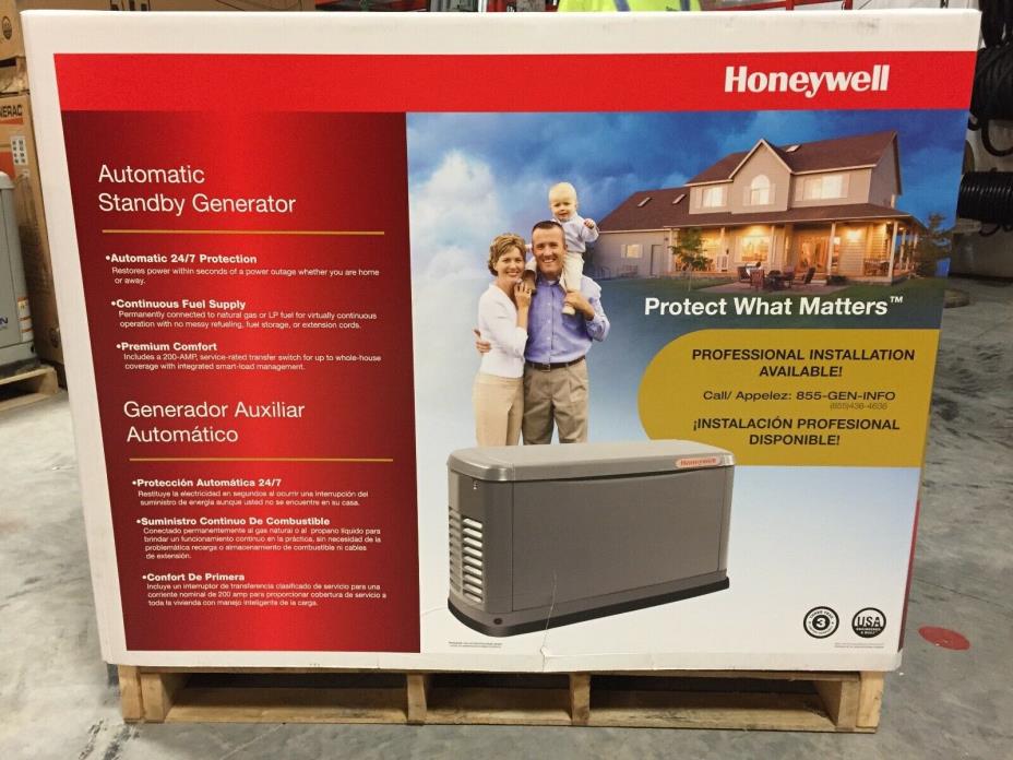 17 kW HONEYWELL GENERAC STANDBY GENERATOR & 200 AMP SE TRANFER SWITCH