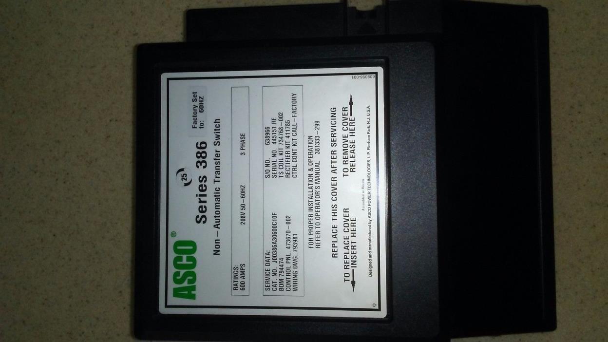 ASCO 473670-002 transfer switch controller
