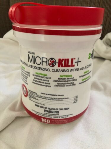 Medline Micro Kill+ Disinfectant Wipes - 160 Wipes per Can - 1 Each