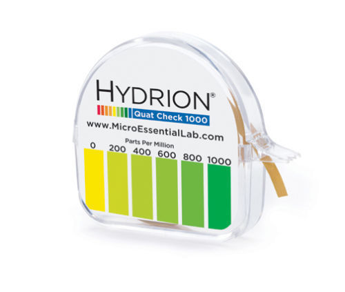 HYDRION QC-1001 Paper 0-1000 PPM - QUAT CHECK Test - BRAND NEW