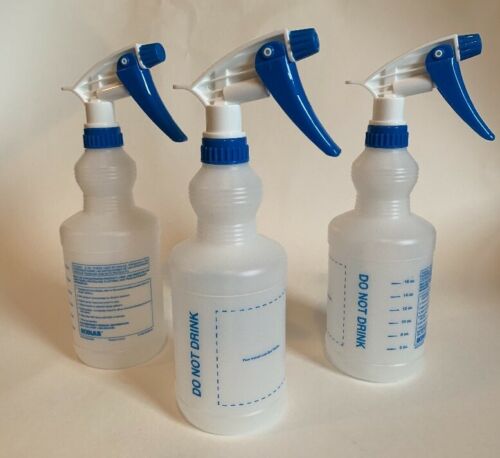Ecolab 24oz Plastic Spray Bottle With Trigger Lot Of 3 NEW