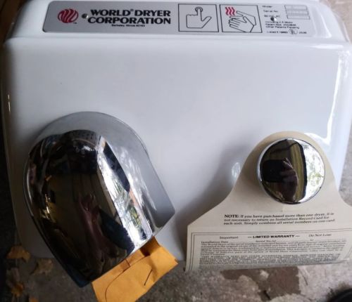 NEW! World Dryer Commercial Restroom Bathroom Wall Air Blow Hand Dryer Model # A