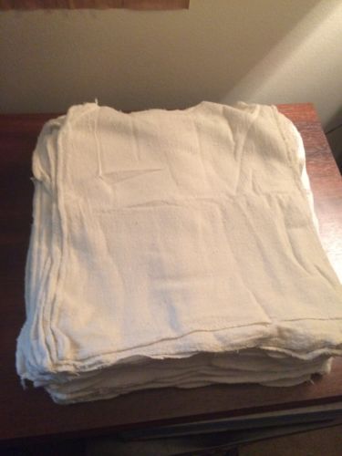 50 White Shop Rags / Cleaning rags