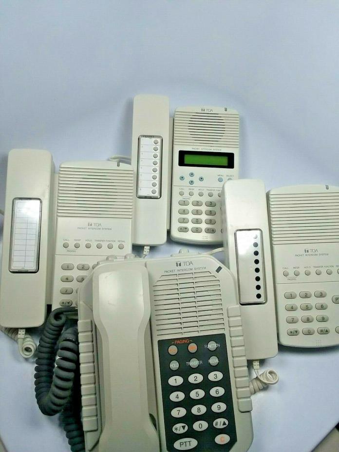 TOA Intercom Packet System Bundle N-8000MS System Phones Tested Nice