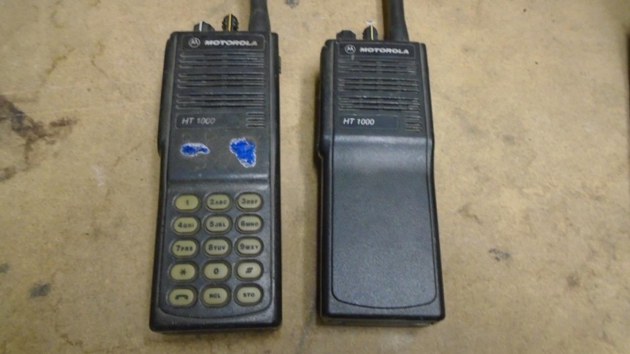 2X Motorola HT1000 Two Way Radio VHF 136-174 MHz 16-Channel Narrowband Portables