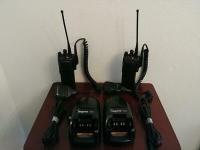 Lot of 2 Motorola ASTRO XTS 3000 H09UCC9PW5BN Two-Way Handie-Talkie Radios