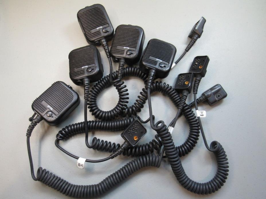 Lot of 5 Otto Mobile 2-Way Radio Mic Microphones V2-10069 1417