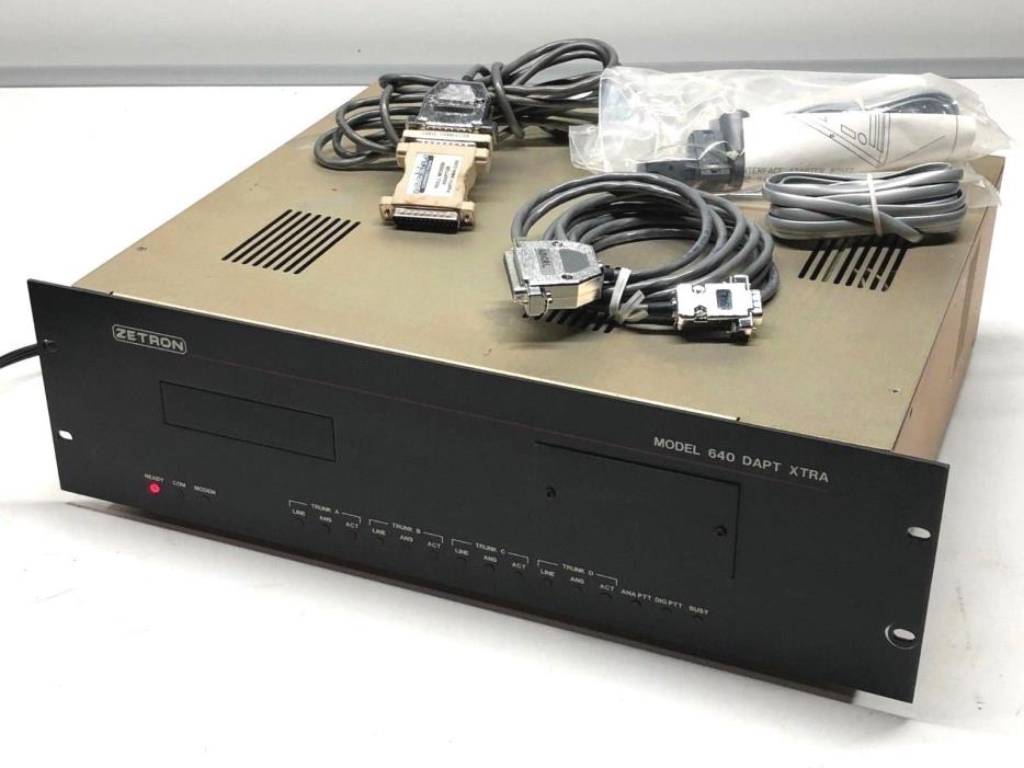 Zetron 640 DAPT XTRA Paging Transmitter Terminal w/ Extras 4 Line Term Block OPT